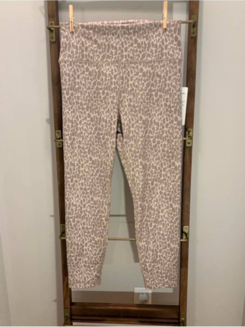 Balance Collection Taupe Leopard Print High-Waist Leggings Sz XL (00044)